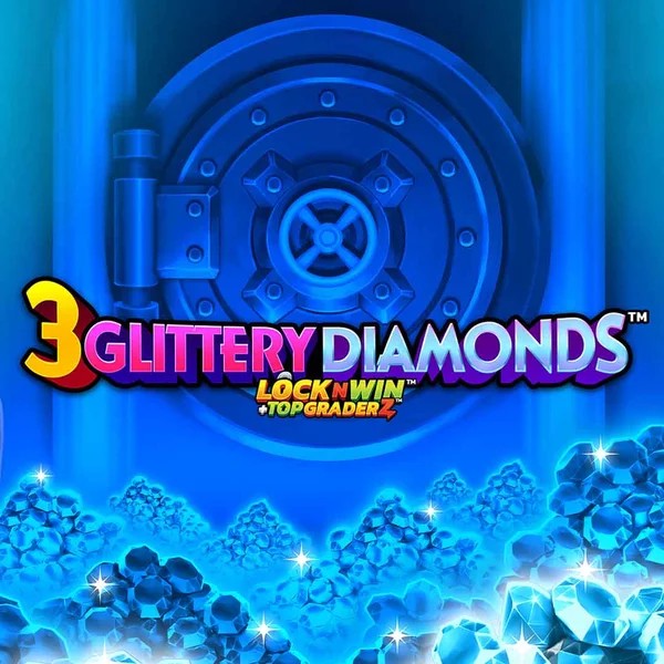 3 Glittery Diamonds logo by PearFiction Studios at Twin Casino