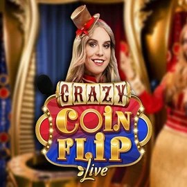 Crazy Coin Flip slot logo by Evolution at Twin Casino