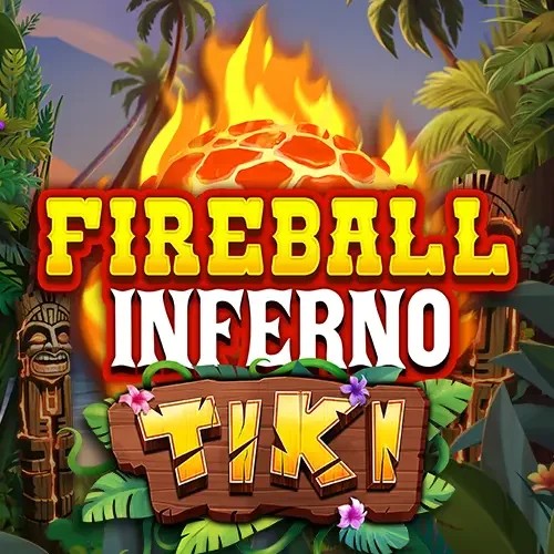 Fireball Inferno Tiki slot logo by NetEnt at Twin Casino